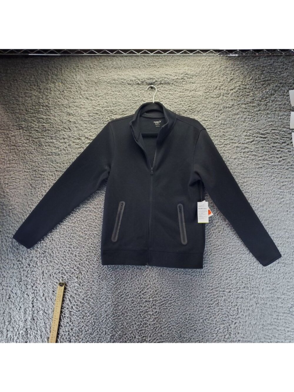 Old Navy Jacket Womens Small Black Dynamic Fleece Full-Zip Lightweight *NWT*